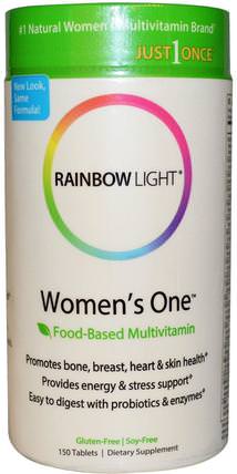 Just Once, Womens One, Food-Based Multivitamin, 150 Tablets by Rainbow Light, 維生素，女性多種維生素，女性 HK 香港