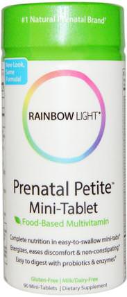Prenatal Petite, Food-Based Multivitamin, 90 Mini-Tablets by Rainbow Light, 維生素，產前多種維生素 HK 香港