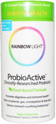 ProbioActive, Food-Based Formula, 90 Rapid Release Capsules by Rainbow Light, 補充劑，酶，益生菌 HK 香港