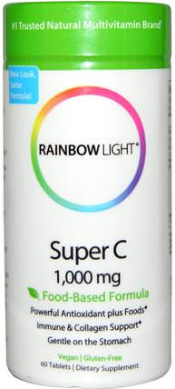 Super C, 1.000 mg, 60 Tablets by Rainbow Light, 維生素，維生素c HK 香港