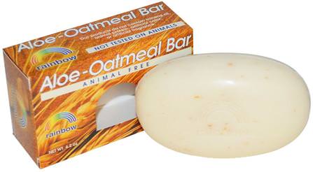Aloe-Oatmeal Bar, 4.2 oz by Rainbow Research, 洗澡，美容，肥皂 HK 香港