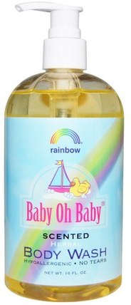 Baby Oh Baby, Herbal Body Wash, Scented, 16 fl oz by Rainbow Research, 洗澡，美容，沐浴露 HK 香港