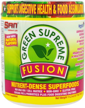 Green Supreme Fusion, 11.2 oz (316.5 g) by Raw Fusion, 補品，超級食品 HK 香港