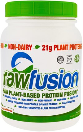 Raw Plant-Based Protein Fusion, Natural & Unflavored, 32.5 oz (921.9 g) by Raw Fusion, 補充劑，蛋白質 HK 香港