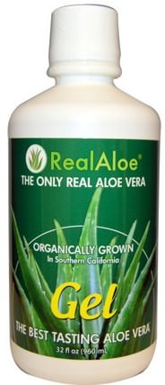 32 fl oz (960 ml) by Real Aloe Aloe Vera Gel, 補充劑，蘆薈，蘆薈液 HK 香港