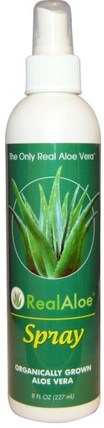 8 oz (227 ml) by Real Aloe Aloe Vera Spray, 沐浴，美容，蘆薈乳液乳液凝膠 HK 香港