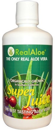 32 fl oz (960 ml) by Real Aloe Aloe Vera Super Juice, 補充劑，蘆薈，蘆薈液 HK 香港