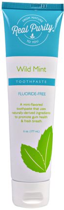 Toothpaste, Wild Mint, 6 oz (177 ml) by Real Purity, 洗澡，美容，身體護理，牙膏 HK 香港