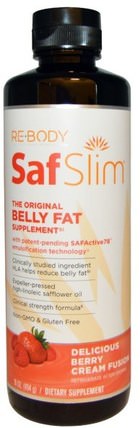 The Original Belly Fat Supplement, Delicious Berry Cream Fusion, 16 oz (454 g) by Rebody Safslim, 減肥，飲食，脂肪燃燒器 HK 香港