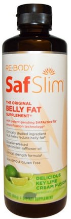 The Original Belly Fat Supplement, Delicious Key Lime Cream Fusion, 16 oz (454 g) by Rebody Safslim, 減肥，飲食，健康 HK 香港