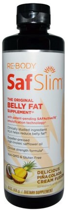 The Original Belly Fat Supplement, Pia Colada Cream Fusion, 16 oz (454 g) by Rebody Safslim, 減肥，飲食，脂肪燃燒器 HK 香港