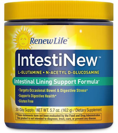 IntestiNew, Intestinal Lining Support Formula, 5.7 oz (162 g) by Renew Life, 健康，腸易激騷，胃灼熱和胃痛，胃灼熱 HK 香港