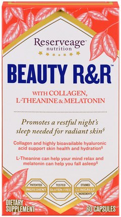 Beauty R&R, 60 Capsules by ReserveAge Nutrition, 健康，骨骼，骨質疏鬆症，膠原蛋白類型i和iii，沐浴，美容，頭髮稀疏和再生 HK 香港
