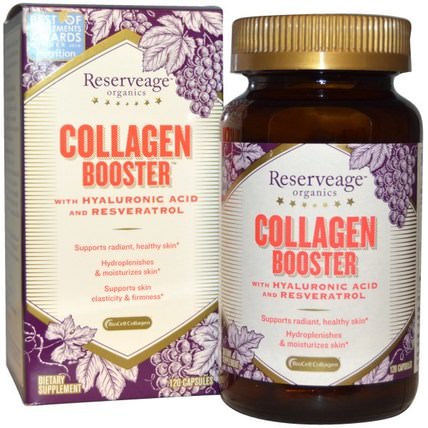 Collagen Booster, 120 Capsules by ReserveAge Nutrition, 健康，骨骼，骨質疏鬆症，II型膠原蛋白，抗衰老 HK 香港