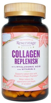 Collagen Replenish, 120 Capsules by ReserveAge Nutrition, 健康，骨骼，骨質疏鬆症，抗衰老，膠原蛋白 HK 香港