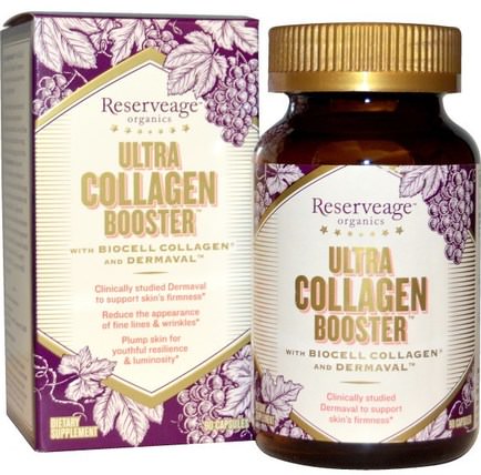 Ultra Collagen Booster, 90 Capsules by ReserveAge Nutrition, 健康，骨骼，骨質疏鬆症，II型膠原蛋白，抗衰老 HK 香港