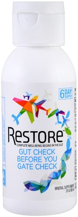 Gut Check Before You Gate Check Mineral Supplement, 3 fl oz (88 ml) by Restore, 補品，礦物質，液體礦物質 HK 香港
