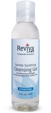 Gentle Soothing Cleansing Gel, 4 fl oz (118 ml) by Reviva Labs, 美容，面部護理，洗面奶 HK 香港