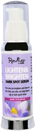 Lighten & Brighten, Dark Spot Serum, 1 fl oz (29.5 ml) by Reviva Labs, 健康，皮膚精華，美容，面部護理，皮膚類型抗衰老皮膚 HK 香港