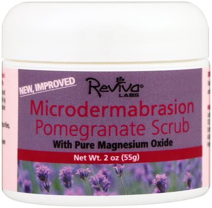 Microdermabrasion Pomegranate Scrub, 2 oz (55 g) by Reviva Labs, 美容，面部護理，潔面乳，皮膚類型抗衰老皮膚 HK 香港