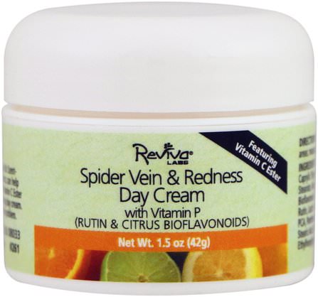 Spider Vein & Redness Day Cream With Vitamin P, 1.5 oz (42 g) by Reviva Labs, 美容，面部護理，面霜，乳液，健康，女性，曲張靜脈護理 HK 香港