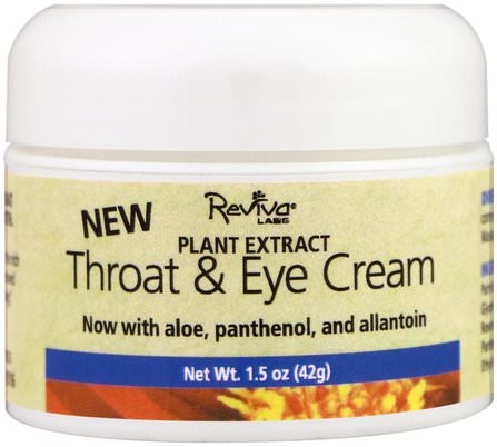 Throat & Eye Cream, 1.5 oz (41 g) by Reviva Labs, 美容，面部護理，面霜，乳液，健康，皮膚，晚霜 HK 香港