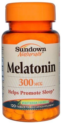 Melatonin, 300 mcg, 120 Tablets by Sundown Naturals, 補充劑，褪黑激素3毫克 HK 香港