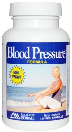 Blood Pressure Formula, 120 Veggie Caps by RidgeCrest Herbals, 健康，血壓 HK 香港