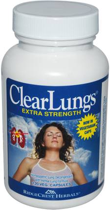 ClearLungs, Extra Strength, 120 Veggie Caps by RidgeCrest Herbals, 健康，肺和支氣管 HK 香港