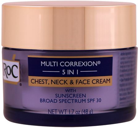 Multi Correxion 5 in 1, Chest, Neck & Face Cream, 1.7 oz (48 g) by RoC, 美容，面部護理 HK 香港