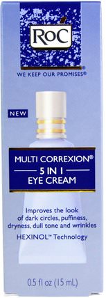 Multi Correxion 5 in 1 Eye Cream, 0.5 fl oz (15 ml) by RoC, 美容，眼霜，面部護理 HK 香港