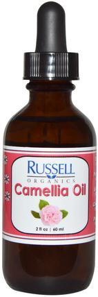 Camellia Oil, 2 fl oz (60 ml) by Russell Organics, 洗澡，美容，頭髮，頭皮，洗髮水，護髮素，健康，皮膚 HK 香港