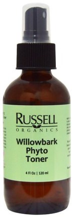 Willowbark Phyto Toner, 4 fl oz (120 ml) by Russell Organics, 美容，面部調色劑 HK 香港