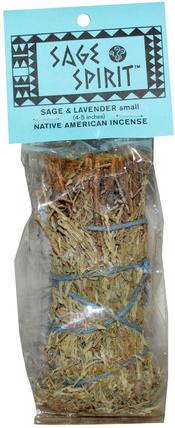 Native America Incense, Sage & Lavender, Small, 4-5 Inches by Sage Spirit, 草藥，鼠尾草，香薰精油，香 HK 香港