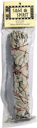 White Sage Wand, Native American Incense, 1 Wand, 9 inches by Sage Spirit, 草藥，鼠尾草，香薰精油，香 HK 香港