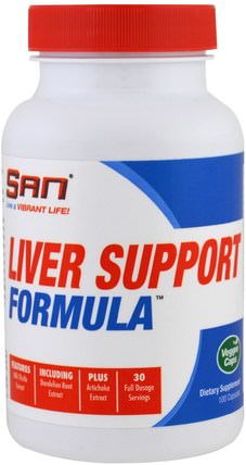 Liver Support Formula, 100 Veggie Caps by SAN Nutrition, 健康，肝臟支持 HK 香港