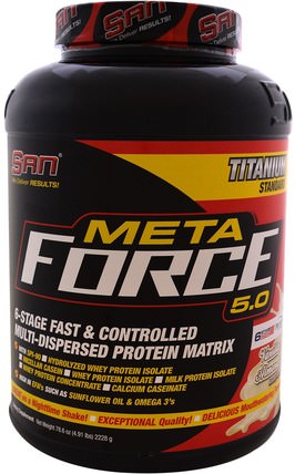 Metaforce 5.0, Vanilla Almond, 78.6 oz (2228 g) by SAN Nutrition, 聖營養，體育 HK 香港