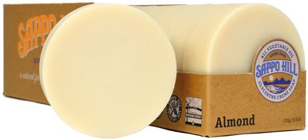 Glyceryne Cream Soap, Almond, 12 Bars, 3.5 oz (100 g) Each by Sappo Hill, 洗澡，美容，肥皂 HK 香港