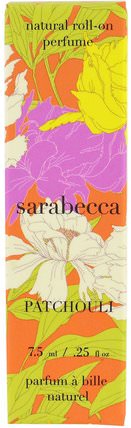 Natural Roll-On Perfume, Patchouli.25 fl oz (7.5 ml) by Sarabecca, 洗澡，美女 HK 香港