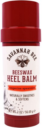 Beeswax Heel Balm, Tangerine Spearmint, 2 oz (56.69 g) by Savannah Bee Company Inc, 洗澡，美容，腳部護理 HK 香港