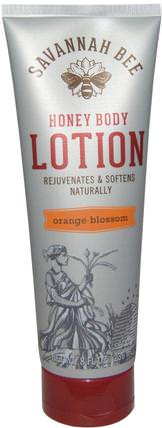 Honey Body Lotion, Orange Blossom, 8 fl oz (236 ml) by Savannah Bee Company Inc, 沐浴，美容，摩洛哥堅果乳液和黃油，潤膚露 HK 香港