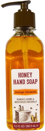 Honey Hand Soap, Orange Blossom, 9.5 fl oz (280.9 ml) by Savannah Bee Company Inc, 洗澡，美容，肥皂 HK 香港