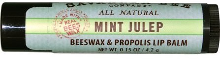 Lip Balm, Mint Julep, 0.15 oz (4.2 g) by Savannah Bee Company Inc, 洗澡，美容，唇部護理，唇膏 HK 香港