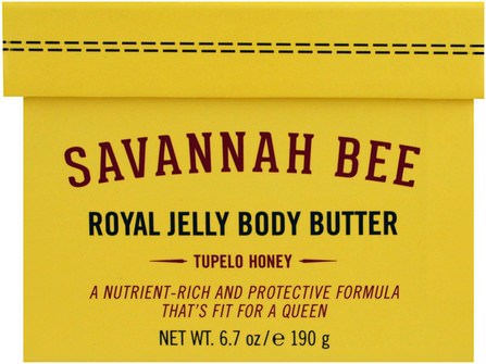 Royal Jelly Body Butter, Tupelo Honey, 6.7 oz (190 g) by Savannah Bee Company Inc, 美容，健康，皮膚 HK 香港
