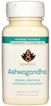 Ashwagandha, 60 Veggie Caps by Savesta, 補充劑，adaptogen HK 香港