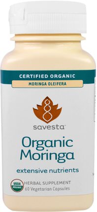 Organic Moringa, 60 Veggie Caps by Savesta, 草藥，辣木膠囊 HK 香港