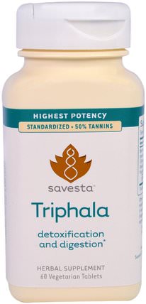 Triphala, 60 Vegetarian Tablets by Savesta, 健康，排毒，triphala，草藥，阿育吠陀阿育吠陀草藥 HK 香港