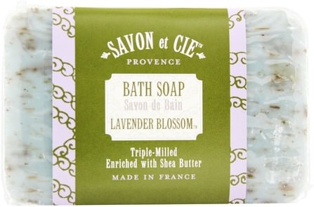 Bath Soap, Lavender Blossom, 7 oz (200 g) by Savon et Cie, 洗澡，美容，肥皂 HK 香港