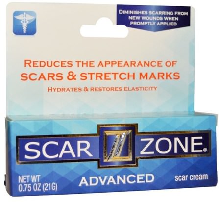 Scar Cream Advanced, 0.75 oz (21 g) by Scar Zone, 健康，皮膚，妊娠紋疤痕 HK 香港