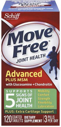 Move Free Joint Health, Glucosamine Chondroitin Plus MSM, 120 Coated Tablets by Schiff, 希夫移動自由 HK 香港